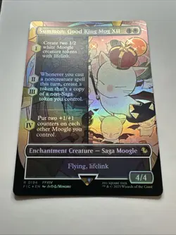 Summon: Good King Mog XII (Borderless) Commander: Final Fantasy Foil MTG Card NM - Image 3