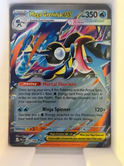 MEGA GRENINJA EX 022/086 DOUBLE RARE ME04: CHAOS RISING POKEMON NM - Image 1