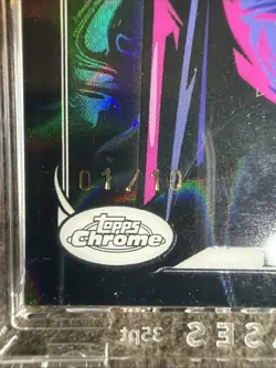 2026 Topps Chrome Disney Neon Evil Queen Villains Black Lava 1/10 - Image 2