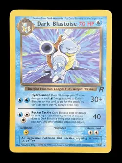 Pokemon TCG Dark Blastoise 20/82 Team Rocket Regular Rare Unlimited WOTC - Image 1