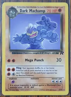 Dark Machamp - Team Rocket Unlimited 27/82 - Pokemon TCG (Vintage WoTC) - LP - Image 1