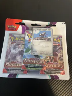 Pokemon TCG Paldea Evolved Triple Blister Varoom Promo New & Sealed - Image 1