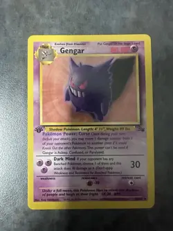Pokemon TCG Gengar Fossil First Edition Non-holo Vintage 20/62 - Image 1