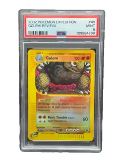 2002 Pokemon Expedition #49 Golem Reverse Foil PSA 9 - Image 1