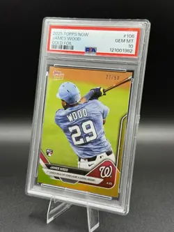 2025 Topps Now James Wood /50 Rookie GOLD FOIL PSA GEM 10 ✅✅ - Image 4