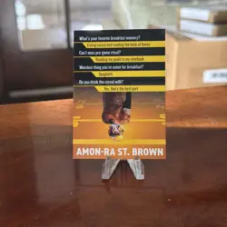 Amon-Ra St. Brown “Honey Nut Cheerios” Foil PROMO CARD Detroit Lions - Image 2