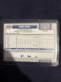 2026 Topps Series 2 Shohei Ohtani #500 Orange Sun Foil Dodgers - Image 2