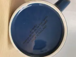 Eeyore Disney Large 3D Embossed Navy Blue "Warning" Mug Winnie the Pooh Coffee - Image 5