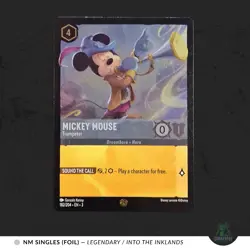 Disney Lorcana Mickey Mouse Trumpeter Foil Card 182/204 Legendary - Image 1