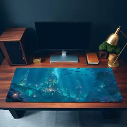 Tribal Merfolk Themed Playmat - Kawaii Anime Style Gaming Mat for MTG/TCG - Image 3