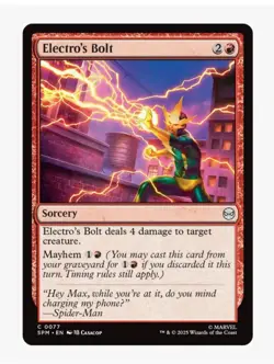 Electro's Bolt | MTG Marvel Crossover | Spider-Man Villain | EDH Burn Spell NM - Image 1