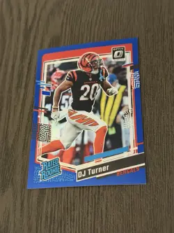 2023 Panini Donruss Optic Rated Rookie Blue Prizm /199 #220 DJ TURNER Card RC - Image 3
