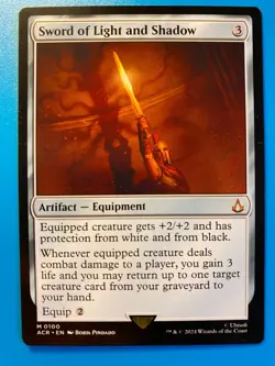 MTG 1x Sword of Light and Shadow # 100 Universes Beyond: Assassin's Creed x1 NM - Image 1