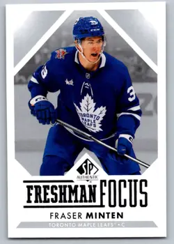 2023-24 SP Authentic Freshman Focus Fraser Minten Toronto Maple Leafs #FF-3 - Image 1
