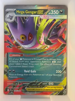 Mega Gengar ex 056/094 Double Rare Phantasmal Flames Pokemon Near Mint - Image 1
