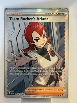 Team Rocket's Ariana 224/182 Ultra Rare Destined Rivals Pokemon Near Mint - Image 1