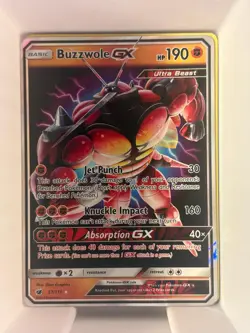 BUZZWOLE GX 57/111 HOLO GX RARE CRIMSON INVASION POKEMON LP - Image 1