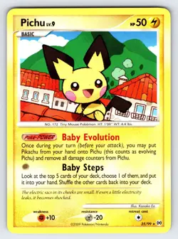 Pichu 25/99 2009 Platinum Arceus Pokemon Card TCG Nintendo Non Holo Rare - VLP - Image 1