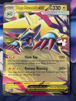 Pokemon - 1x Mega Manectric EX 050/132 - Prize Pack Series 8 NM - Image 1