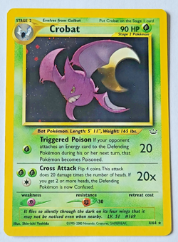 Pokemon TCG: Crobat Neo Revelation #4/64 Holo *Swirl* Near Mint (NM) - Image 1