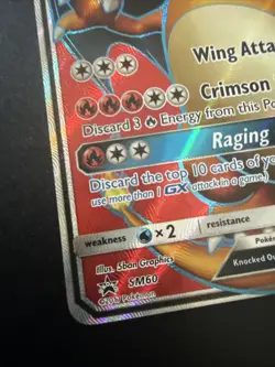 Pokemon TCG Charizard GX Full Art Holo Black Star Promo SM60 Sun & Moon NM - Image 3