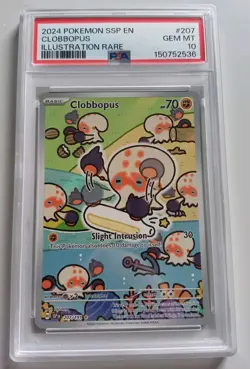 Clobbopus Illustration Rare 207/191 PSA 10 Pokemon TCG Surging Sparks - Image 1