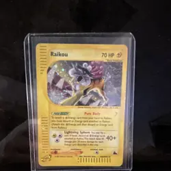 Nintendo Pokemon TCG Raikou H26/H32 Skyridge Holo Rare 70 HP EN 2003 - Image 1