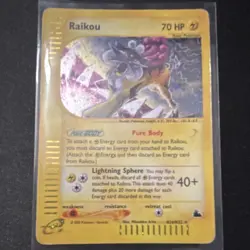 Nintendo Pokemon TCG Raikou H26/H32 Skyridge Holo Rare 70 HP EN 2003 - Image 2