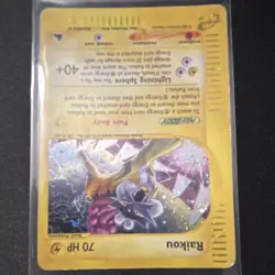 Nintendo Pokemon TCG Raikou H26/H32 Skyridge Holo Rare 70 HP EN 2003 - Image 3