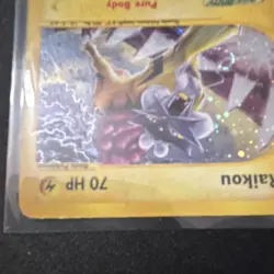 Nintendo Pokemon TCG Raikou H26/H32 Skyridge Holo Rare 70 HP EN 2003 - Image 4