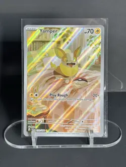 Pokemon TCG Yamper 099/094 Phantasmal Flames Illustration Rare Full Art Holo EN - Image 1