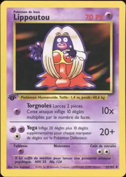 1999 Pokemon FRENCH 1st Edition Base Set Lippoutou-Jynx 31/102 EX - Image 1