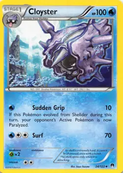 Cloyster 24/122 Uncommon BREAKpoint Pokemon NM-LP - Image 1