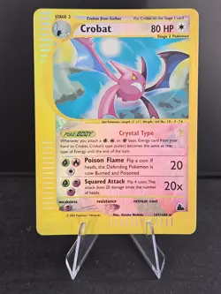 Pokemon TCG Crobat Skyridge 147/144 Reverse Holo Secret Rare MP/HP - Image 1