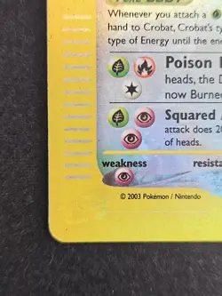 Pokemon TCG Crobat Skyridge 147/144 Reverse Holo Secret Rare MP/HP - Image 3