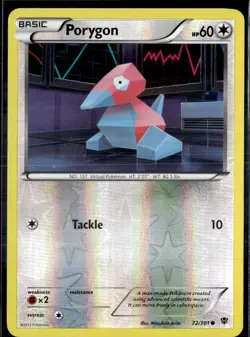 Porygon 72/101 Common Plasma Blast Pokemon Reverse Holo Lightly Played - Image 1