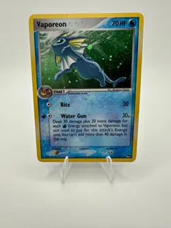 Vaporeon Holo Rare 6/17 Pop Series 3 Promo Pokemon Card - MP - Image 1
