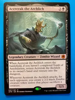 MTG 1x Acererak the Archlich # 87 Adventures in the Forgotten Realms Magic x1 NM - Image 1