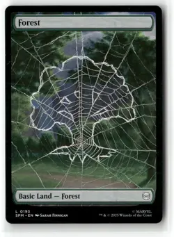 Forest (193) Spiderman Full Art MTG Magic NM - Image 1