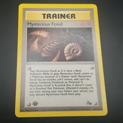 Mysterious Fossil 62/62 - 1st Edition - VINTAGE WOTC Pokemon Card - LP - Image 1