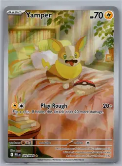 Yamper 099/094 Illustration Rare Phantasmal Flames Pokemon Holo Near Mint - Image 1