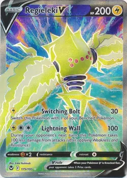 Regieleki V Full Art 175/195 Ultra Rare Silver Tempest Pokemon TCG - Image 1