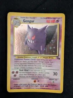 Pokemon Gengar 5/62 Fossil Holo Rare Unlimited Vintage TCG 5/62 - Image 1