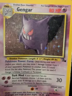 Pokemon Gengar 5/62 Fossil Holo Rare Unlimited Vintage TCG 5/62 - Image 5
