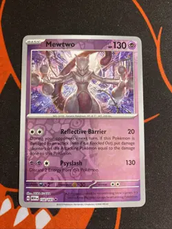 Mewtwo 150/165 Rare 151 Pokemon Reverse Holo Near Mint - Image 1