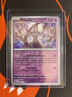 Mewtwo 150/165 Rare 151 Pokemon Reverse Holo Near Mint - Image 3