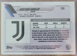 CRISTIANO RONALDO 2020-21 TOPPS CHROME UEFA STEVE AOKI BASE CARD BEAUTY #100 - Image 2