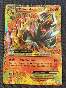 M HOUNDOOM EX 22/162 HOLO EX RARE BREAKTHROUGH POKEMON LP - Image 1