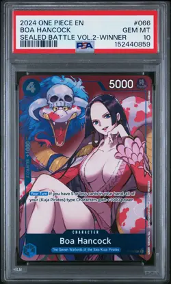 2024 ONE PIECE PROMOS SEALED BATTLE VOL.2-WINNER #066 BOA HANCOCK PSA 10 - Image 1