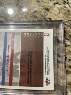 2003-04 Fleer Tradition Draft Day Rookie Card LEBRON JAMES #’d 357/375 gold BGS - Image 3